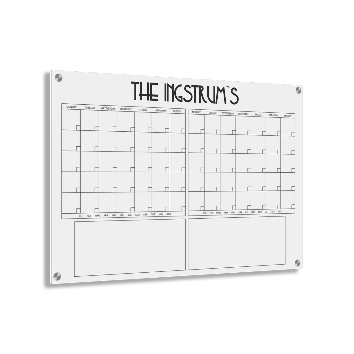 Monthly And Weekly Wall Calendar, Family Calendar Dry Erase Board, Calendar  Planner, Monthly Planner, Family Wall Planner, Acrylic Board - Tetris boards